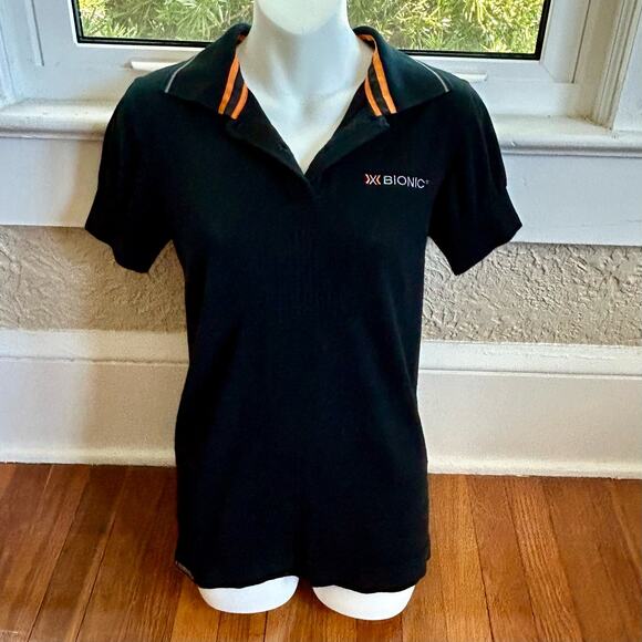 X-Bionic Womens Lady Black Short Sleeve Golf Polo Shirt Size Small - Picture 13 of 16